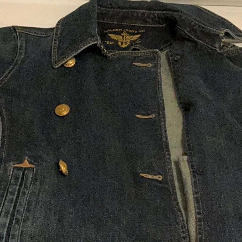 Lauren Jeans Co soft denim military style jacket - Picture 7 of 9